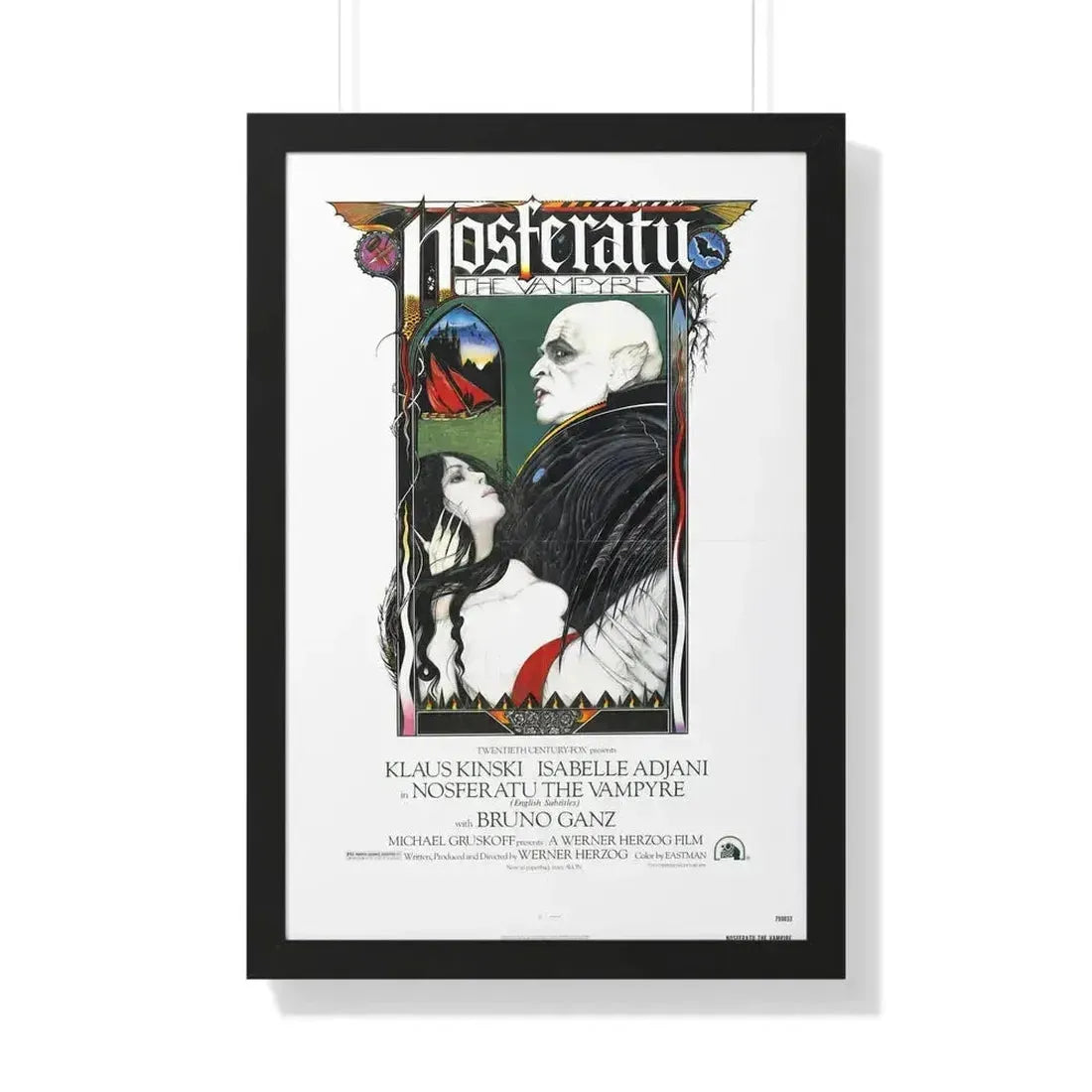 NOSFERATU THE VAMPIRE 1979 - Framed Movie Poster 20" x 30" Black - The Sticker Space