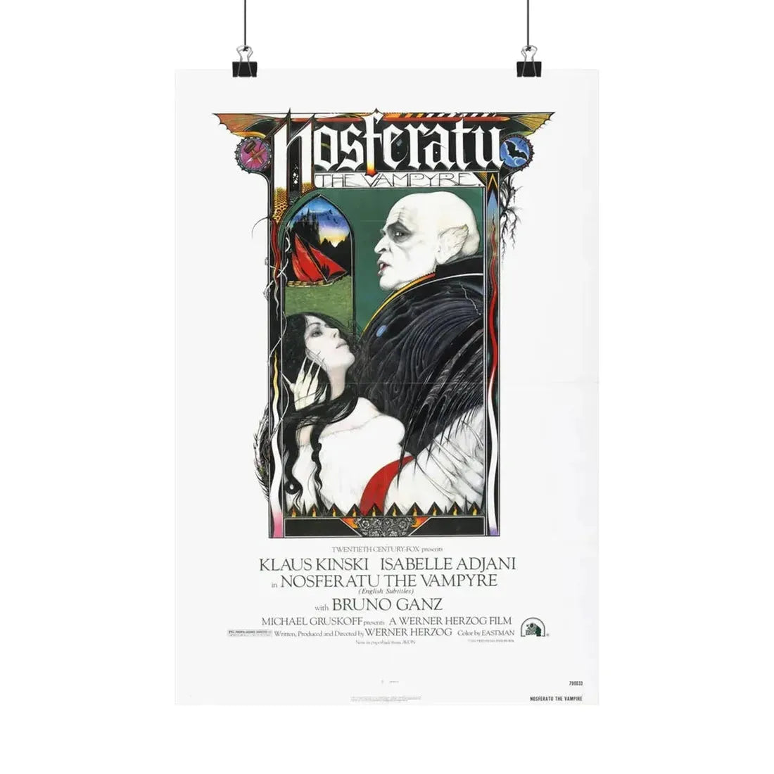 NOSFERATU THE VAMPIRE 1979 - Paper Movie Poster - The Sticker Space