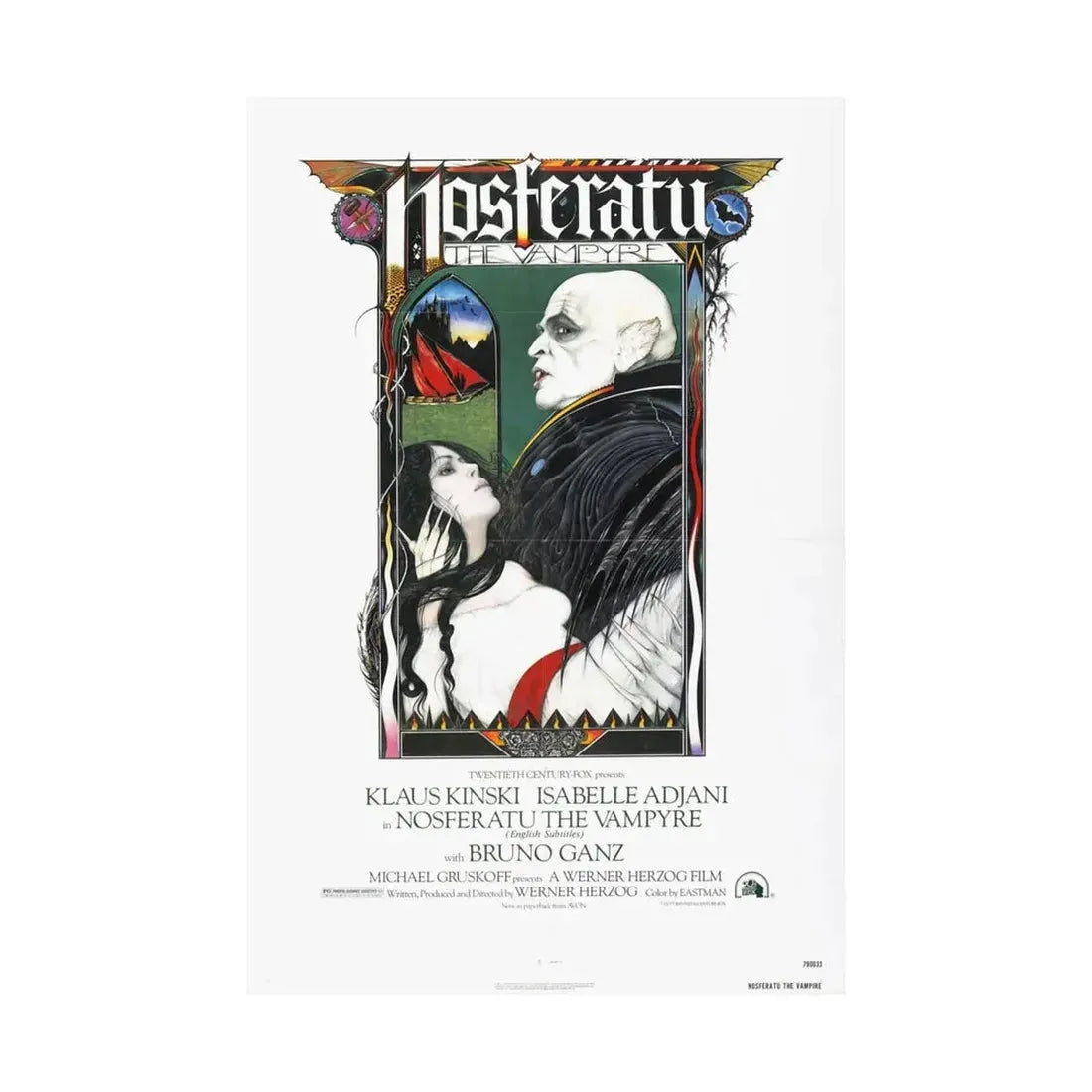 NOSFERATU THE VAMPIRE 1979 - Paper Movie Poster - The Sticker Space