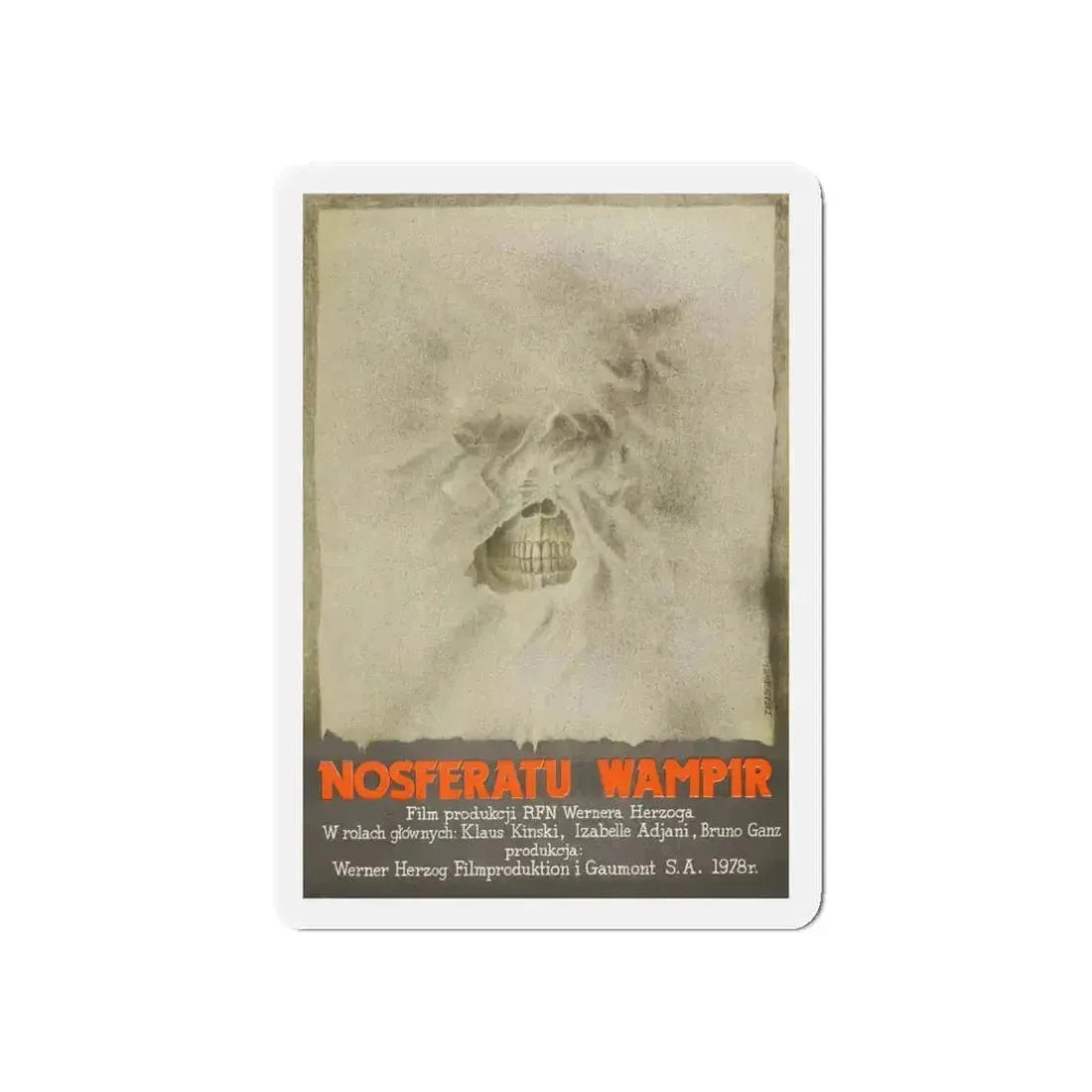 NOSFERATU THE VAMPIRE (POLISH) 1979 Movie Poster - Refrigerator Magnet 3 Inch Die-Cut - The Sticker Space