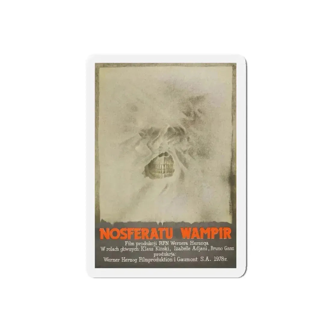 NOSFERATU THE VAMPIRE (POLISH) 1979 Movie Poster - Refrigerator Magnet 5 Inch Die-Cut - The Sticker Space