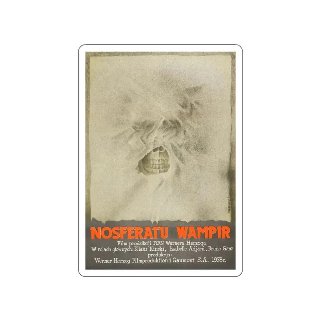 NOSFERATU THE VAMPIRE (POLISH) 1979 Movie Poster STICKER Vinyl Die-Cut Decal 5 Inch - The Sticker Space