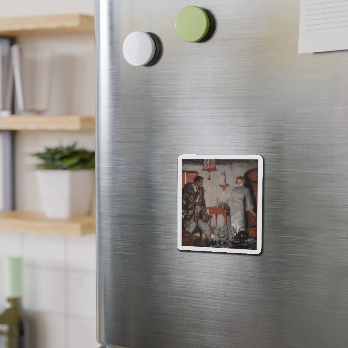 Not Any Closer (Magazine Illustration) Refrigerator Magnet-The Sticker Space