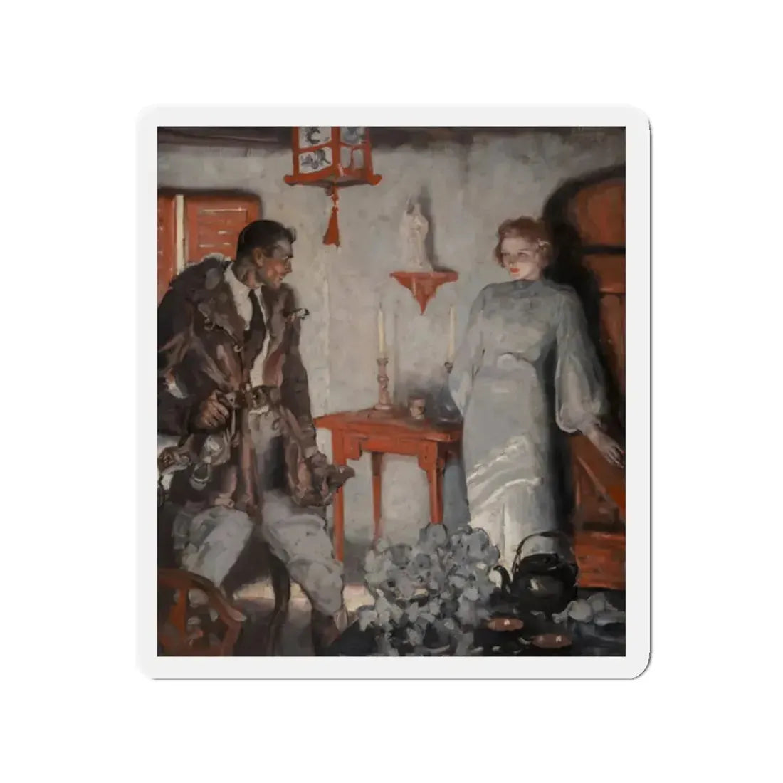 Not Any Closer (Magazine Illustration) Refrigerator Magnet - The Sticker Space