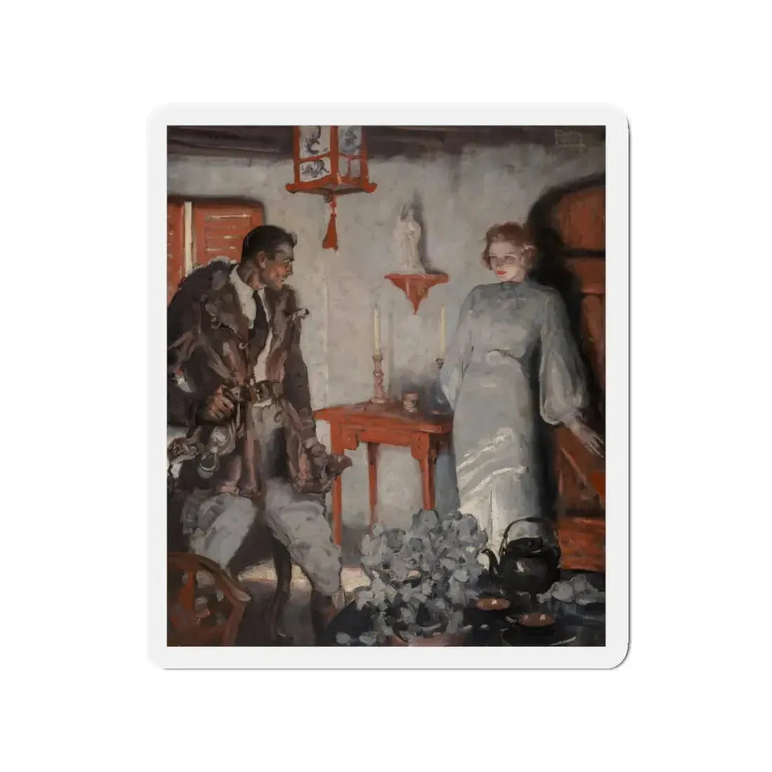 Not Any Closer (Magazine Illustration) Refrigerator Magnet - The Sticker Space