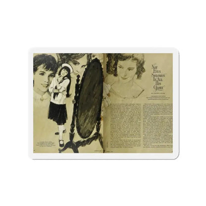 Not Even Solomon In All His Glory, Woman's Day, March 1966 (Magazine Illustration) Refrigerator Magnet 2 Inch - The Sticker Space