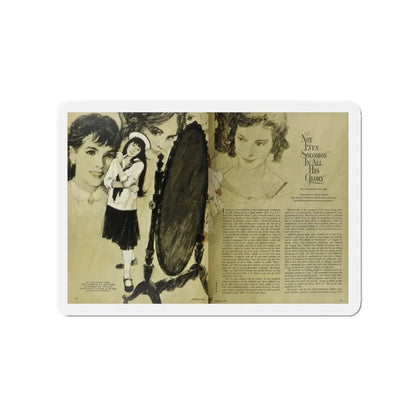Not Even Solomon In All His Glory, Woman's Day, March 1966 (Magazine Illustration) Refrigerator Magnet - The Sticker Space