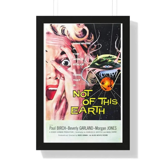 NOT OF THIS EARTH 1957 - Framed Movie Poster 16″ x 24″ Black - The Sticker Space