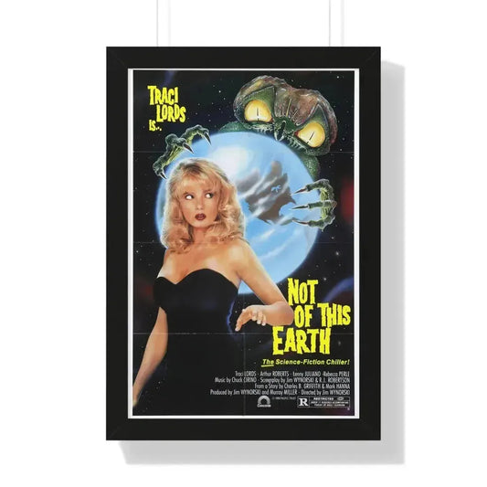 NOT OF THIS EARTH 1988 - Framed Movie Poster 16″ x 24″ Black - The Sticker Space