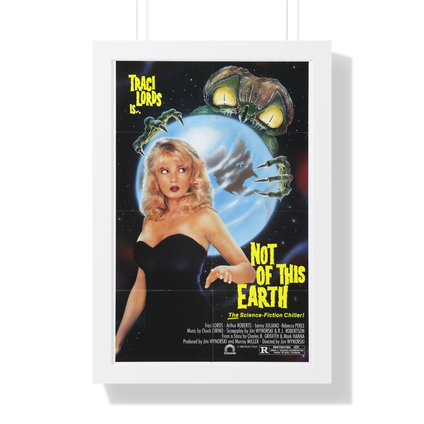 NOT OF THIS EARTH 1988 - Framed Movie Poster-16″ x 24″-The Sticker Space