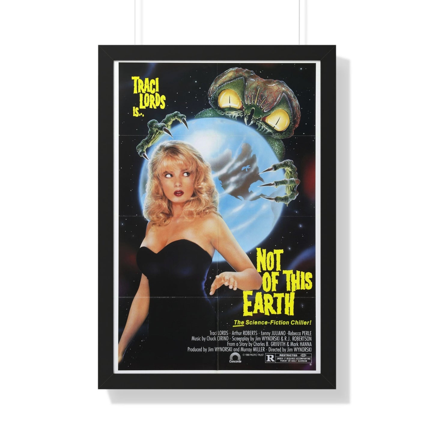 NOT OF THIS EARTH 1988 - Framed Movie Poster-20" x 30"-The Sticker Space