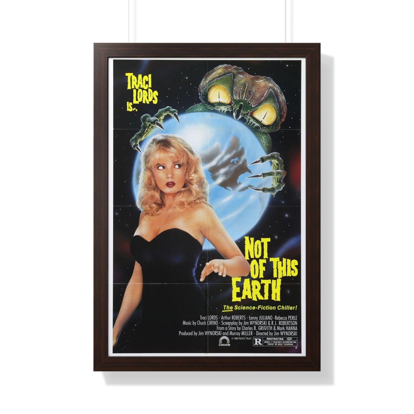 NOT OF THIS EARTH 1988 - Framed Movie Poster-20" x 30"-The Sticker Space