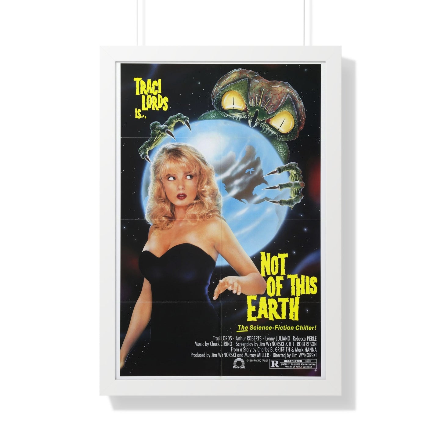 NOT OF THIS EARTH 1988 - Framed Movie Poster-20" x 30"-The Sticker Space