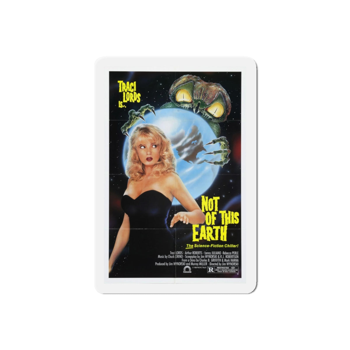 NOT OF THIS EARTH 1988 Movie Poster - Refrigerator Magnet-5" x 5"-The Sticker Space