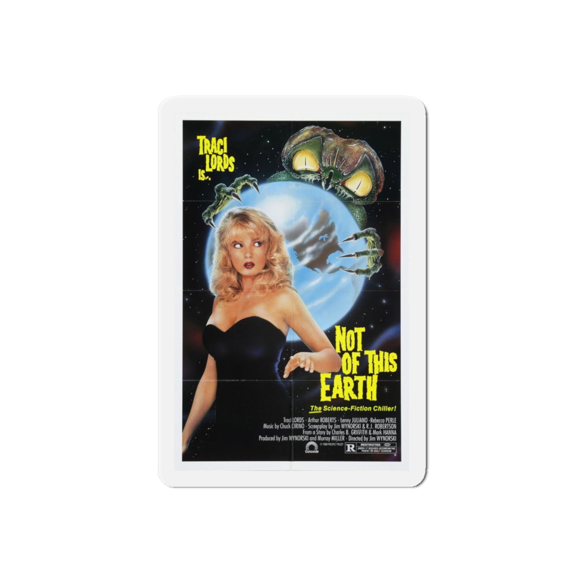 NOT OF THIS EARTH 1988 Movie Poster - Refrigerator Magnet-6" × 6"-The Sticker Space