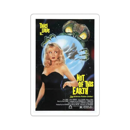 NOT OF THIS EARTH 1988 Movie Poster - STICKER Vinyl Kiss-Cut Decal 4 Inch White - The Sticker Space