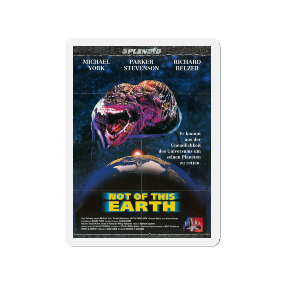 NOT OF THIS EARTH 1995 Movie Poster - Refrigerator Magnet-2" x 2"-The Sticker Space