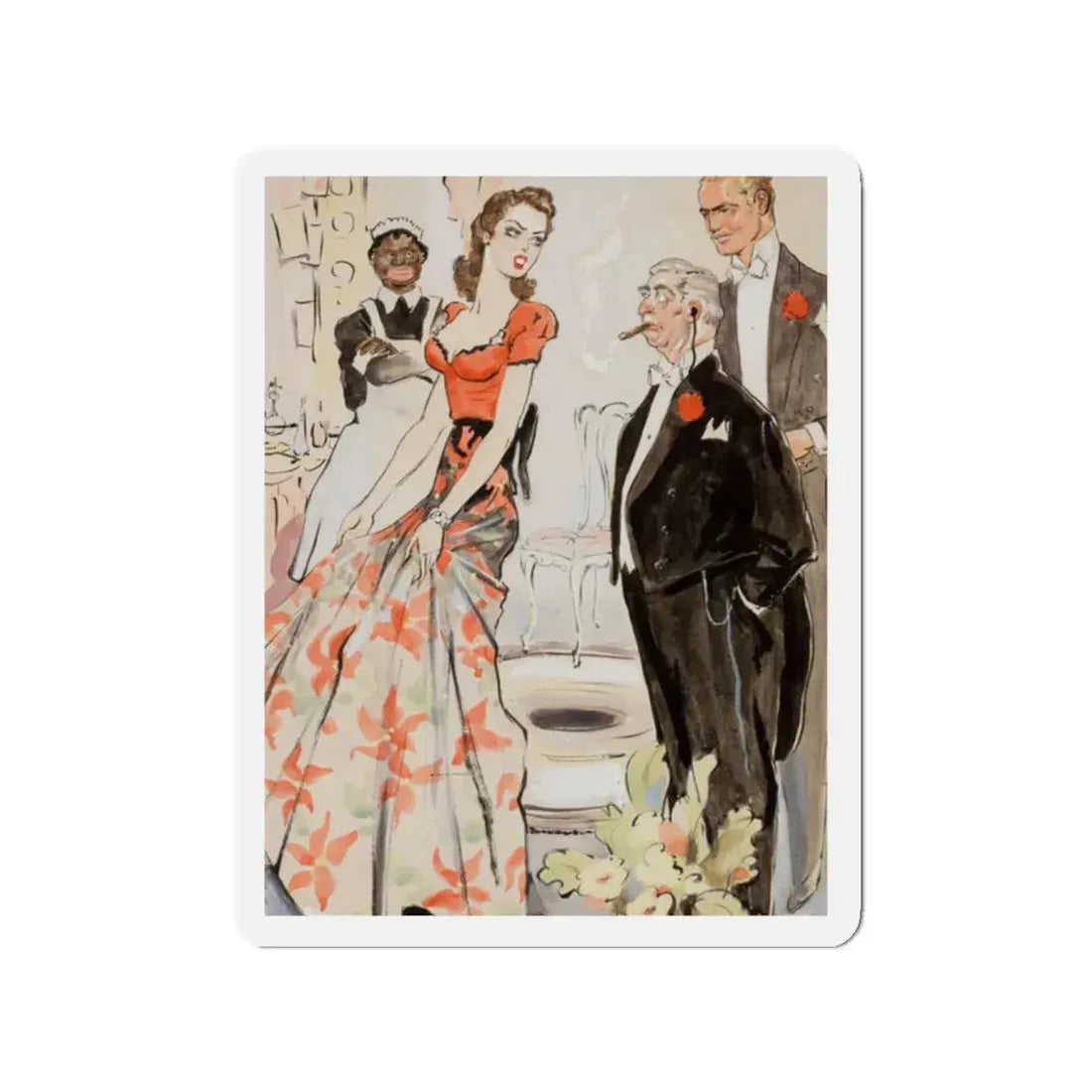 Not Pleased (Magazine Illustration) Refrigerator Magnet - The Sticker Space