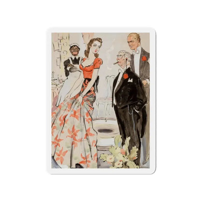 Not Pleased (Magazine Illustration) Refrigerator Magnet - The Sticker Space