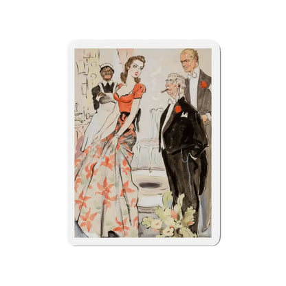 Not Pleased (Magazine Illustration) Refrigerator Magnet - The Sticker Space