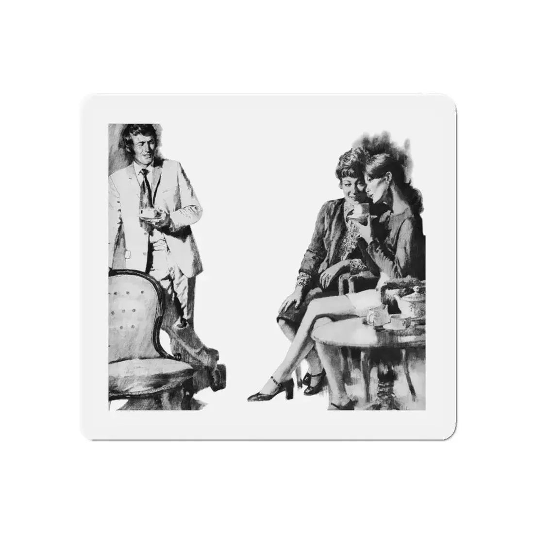 Not The Marrying Kind by Stella Johns, Woman's Realm, 1971 (Magazine Illustration) Refrigerator Magnet 5 Inch - The Sticker Space