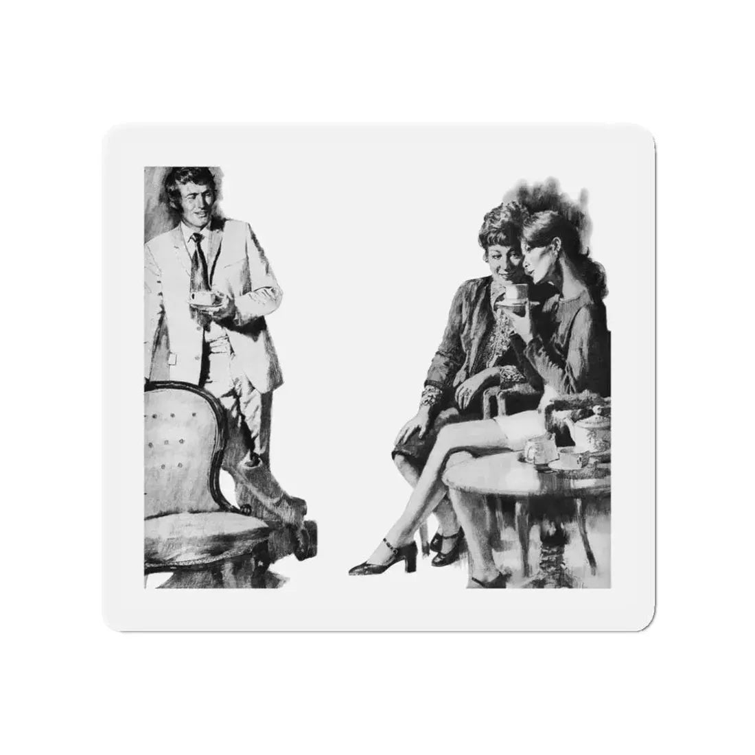 Not The Marrying Kind by Stella Johns, Woman's Realm, 1971 (Magazine Illustration) Refrigerator Magnet - The Sticker Space