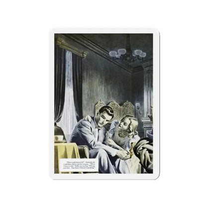 Not To Be Alone (Pt. 1-2), Redbook, February 1948 (Magazine Illustration) Refrigerator Magnet 2 Inch - The Sticker Space