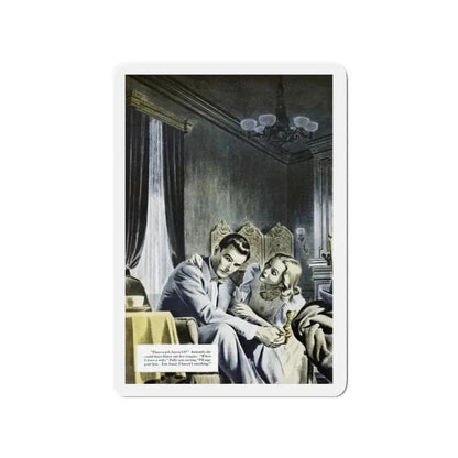 Not To Be Alone (Pt. 1-2), Redbook, February 1948 (Magazine Illustration) Refrigerator Magnet 3 Inch - The Sticker Space