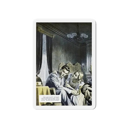 Not To Be Alone (Pt. 1-2), Redbook, February 1948 (Magazine Illustration) Refrigerator Magnet 5 Inch - The Sticker Space