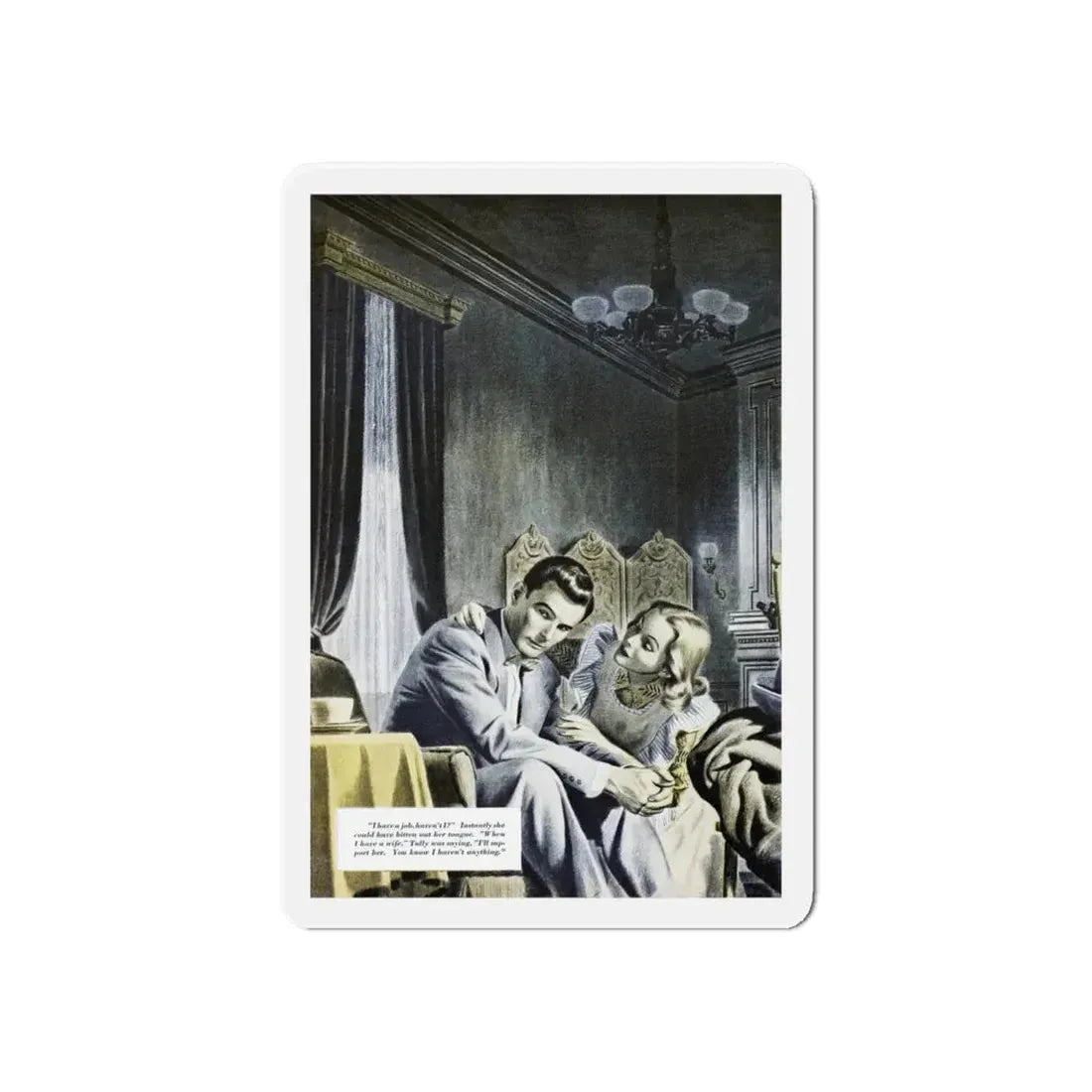 Not To Be Alone (Pt. 1-2), Redbook, February 1948 (Magazine Illustration) Refrigerator Magnet - The Sticker Space