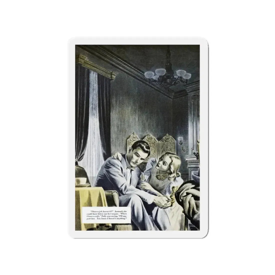 Not To Be Alone (Pt. 1-2), Redbook, February 1948 (Magazine Illustration) Refrigerator Magnet - The Sticker Space