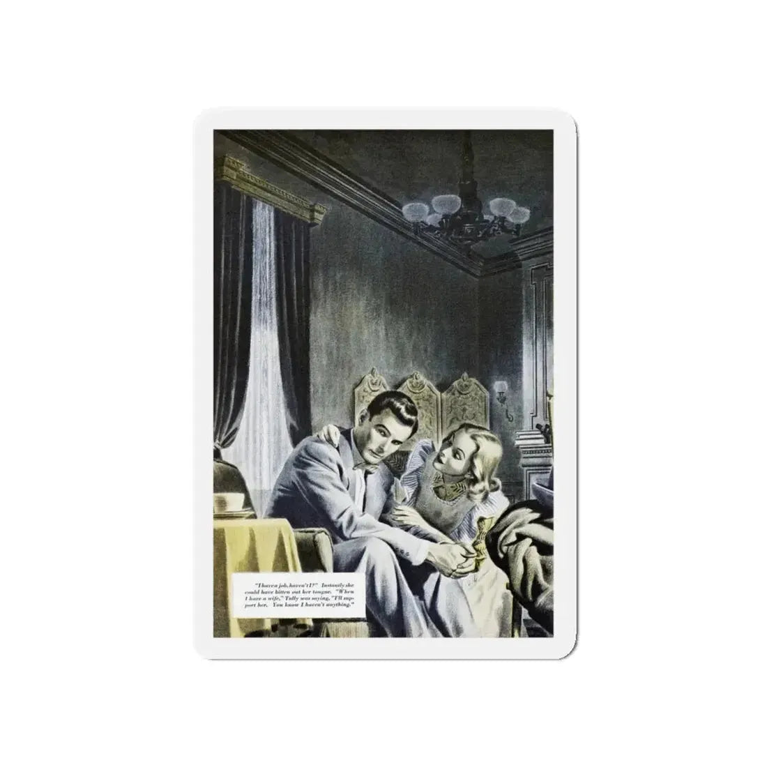 Not To Be Alone (Pt. 1-2), Redbook, February 1948 (Magazine Illustration) Refrigerator Magnet - The Sticker Space