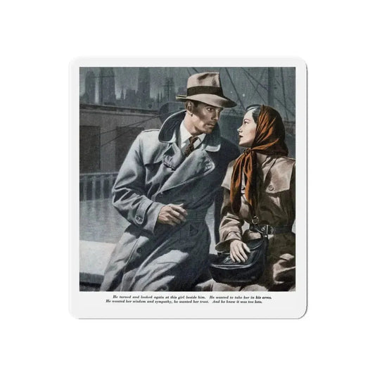 Not To Be Alone (Pt. 3-1), Redbook, April 1948 (Magazine Illustration) Refrigerator Magnet 6 Inch - The Sticker Space