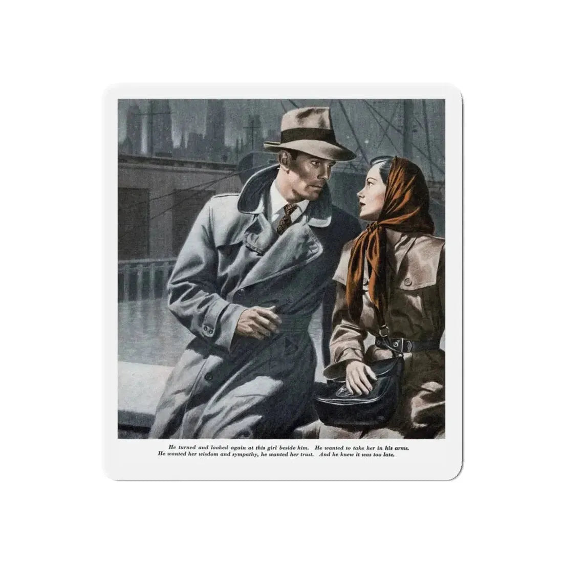 Not To Be Alone (Pt. 3-1), Redbook, April 1948 (Magazine Illustration) Refrigerator Magnet - The Sticker Space