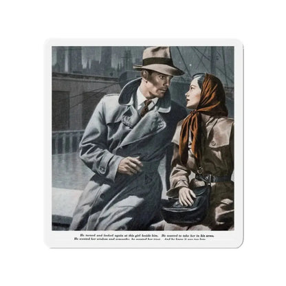 Not To Be Alone (Pt. 3-1), Redbook, April 1948 (Magazine Illustration) Refrigerator Magnet - The Sticker Space