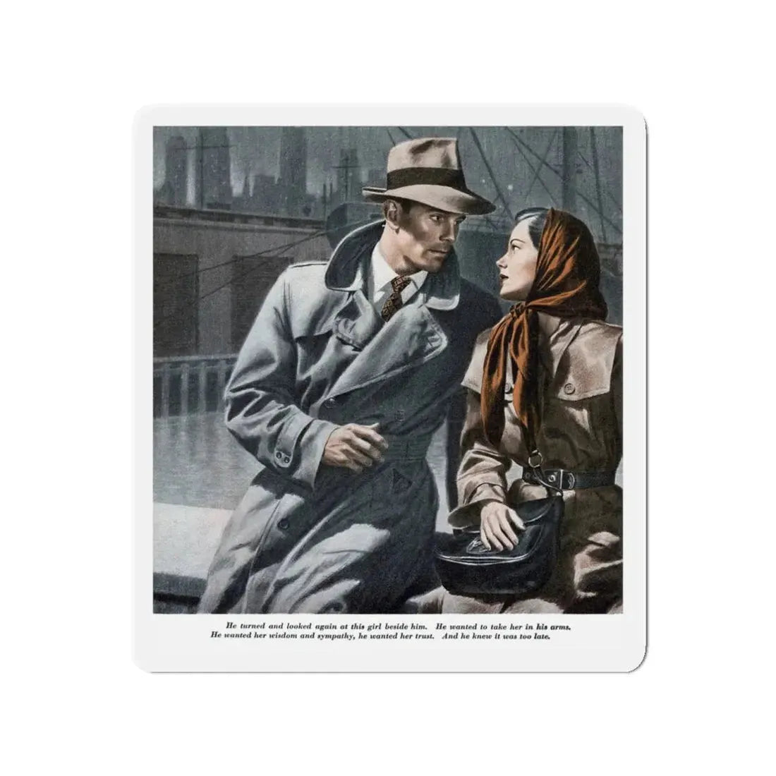 Not To Be Alone (Pt. 3-1), Redbook, April 1948 (Magazine Illustration) Refrigerator Magnet - The Sticker Space