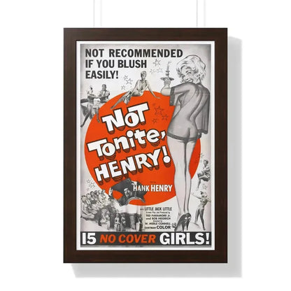 NOT TONITE, HENRY! 1960 - Framed Movie Poster 16″ x 24″ Walnut - The Sticker Space