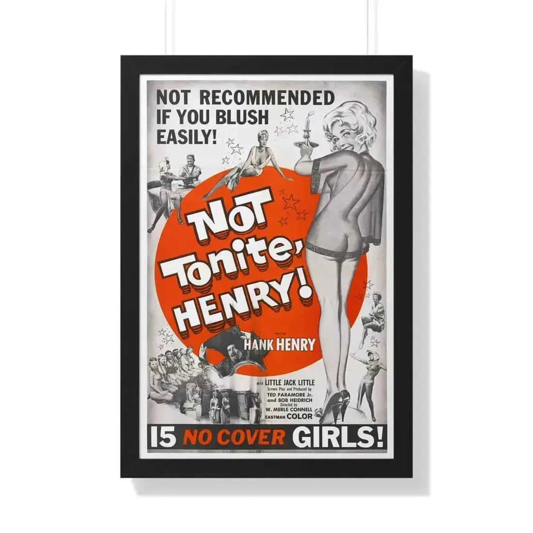 NOT TONITE, HENRY! 1960 - Framed Movie Poster 20" x 30" Black - The Sticker Space