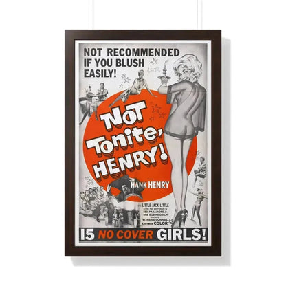 NOT TONITE, HENRY! 1960 - Framed Movie Poster 20" x 30" Walnut - The Sticker Space