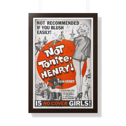 NOT TONITE, HENRY! 1960 - Framed Movie Poster - The Sticker Space