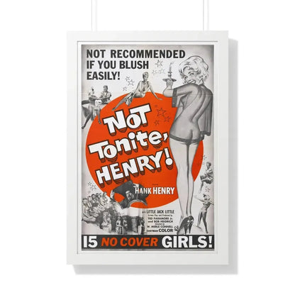 NOT TONITE, HENRY! 1960 - Framed Movie Poster - The Sticker Space
