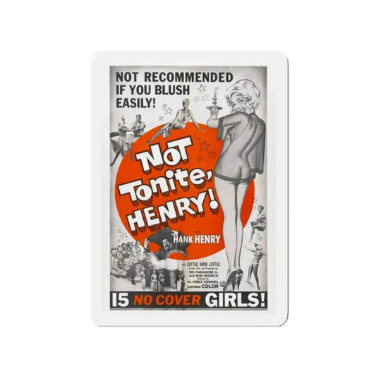 NOT TONITE, HENRY! 1960 Movie Poster - Refrigerator Magnet 2 Inch Die-Cut - The Sticker Space