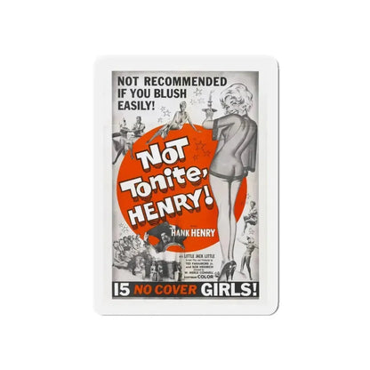 NOT TONITE, HENRY! 1960 Movie Poster - Refrigerator Magnet 3 Inch Die-Cut - The Sticker Space