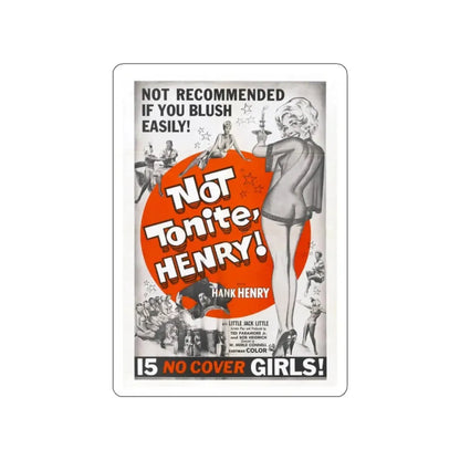 NOT TONITE, HENRY! 1960 Movie Poster STICKER Vinyl Die-Cut Decal 2 Inch - The Sticker Space