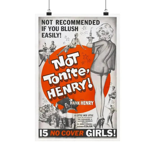NOT TONITE, HENRY! 1960 - Paper Movie Poster 12″ x 18″ Matte - The Sticker Space