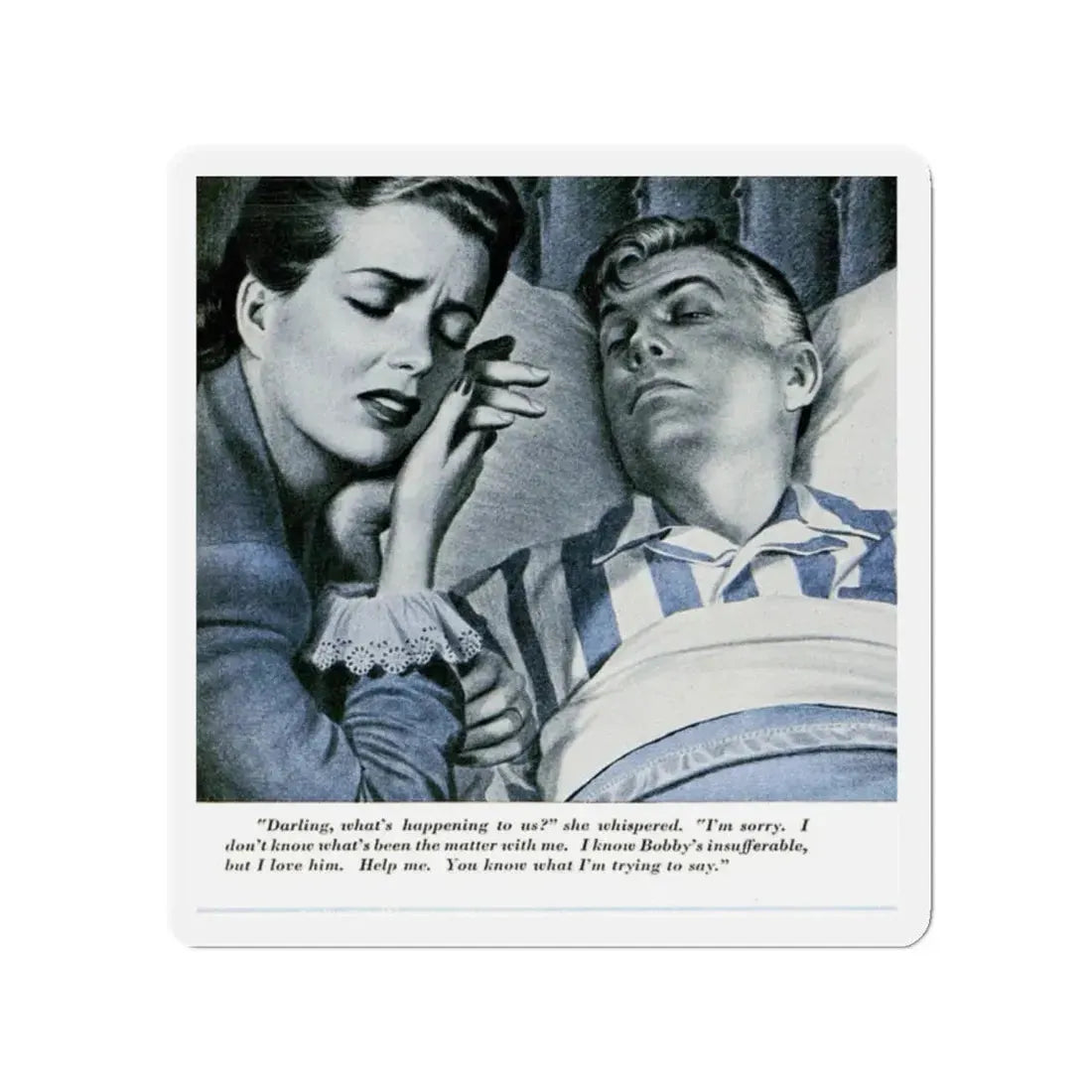 Not Yours Or Mine, But Ours (1), Redbook, March 1947 (Magazine Illustration) Refrigerator Magnet - The Sticker Space