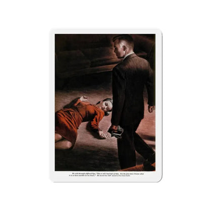 Not Yours Or Mine, But Ours (2), Redbook, March 1947 (Magazine Illustration) Refrigerator Magnet 2 Inch - The Sticker Space