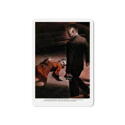 Not Yours Or Mine, But Ours (2), Redbook, March 1947 (Magazine Illustration) Refrigerator Magnet 5 Inch - The Sticker Space