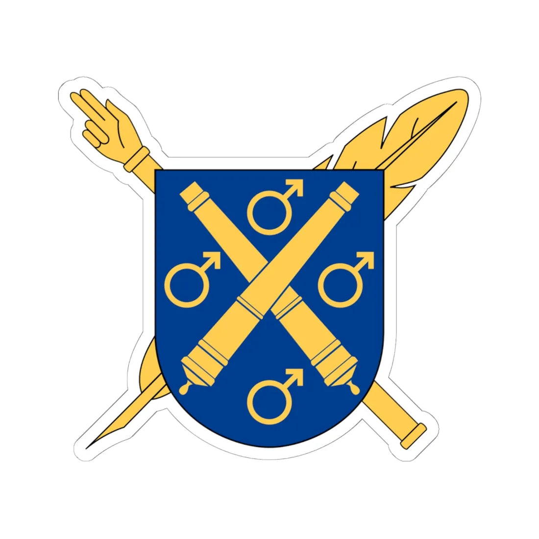 Notarius Publicus Karlskoga vapen (Sweden) (Coat of Arms) STICKER Vinyl Kiss-Cut Decal 6 Inch White - The Sticker Space