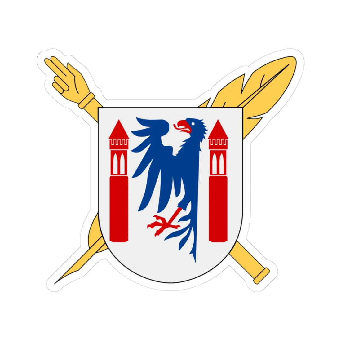 Notarius Publicus Karlstad vapen (Sweden) (Coat of Arms) STICKER Vinyl Kiss-Cut Decal 3 Inch White - The Sticker Space